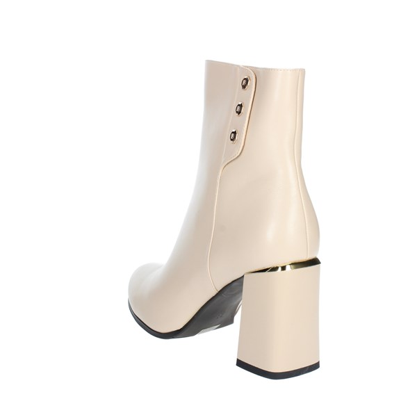 Laura Biagiotti Shoes Heeled Ankle Boots Beige 7869