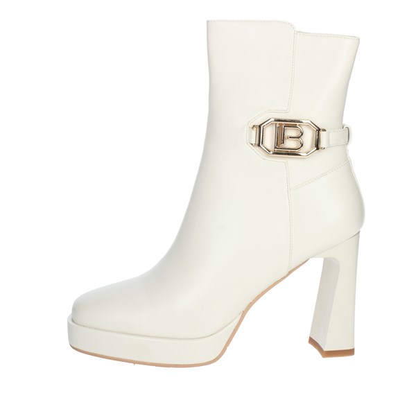 Laura Biagiotti Shoes Heeled Ankle Boots Creamy white 7879