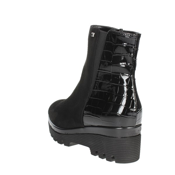 Valleverde Shoes Wedge Ankle Boots Black 45107