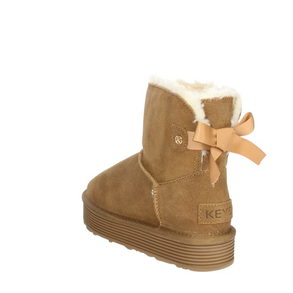 Keys Shoes Low Ankle Boots Brown leather K-7300