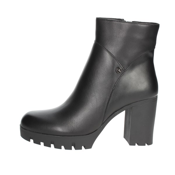 Keys Shoes Heeled Ankle Boots Black K-7320