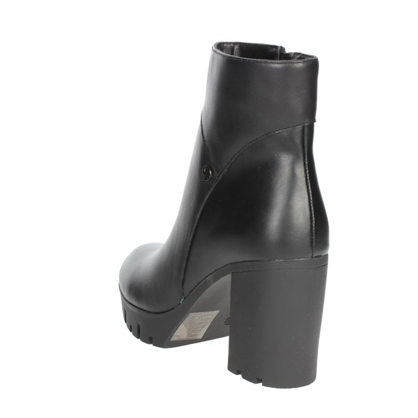Keys Shoes Heeled Ankle Boots Black K-7320