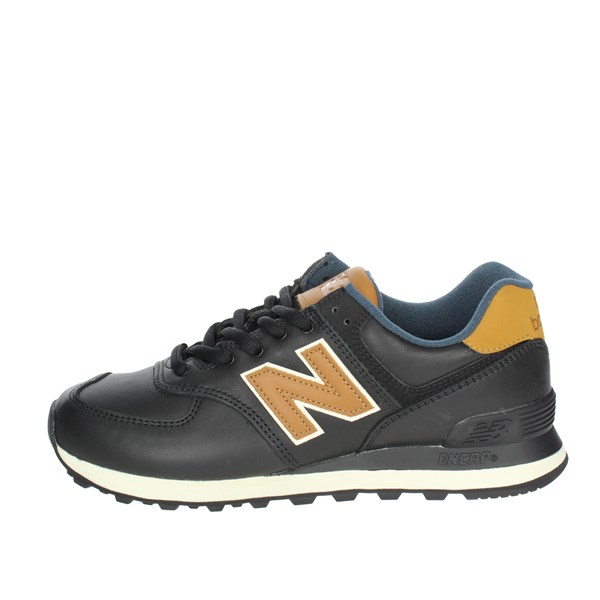New Balance Shoes Sneakers Black/Brown leather ML574OMD