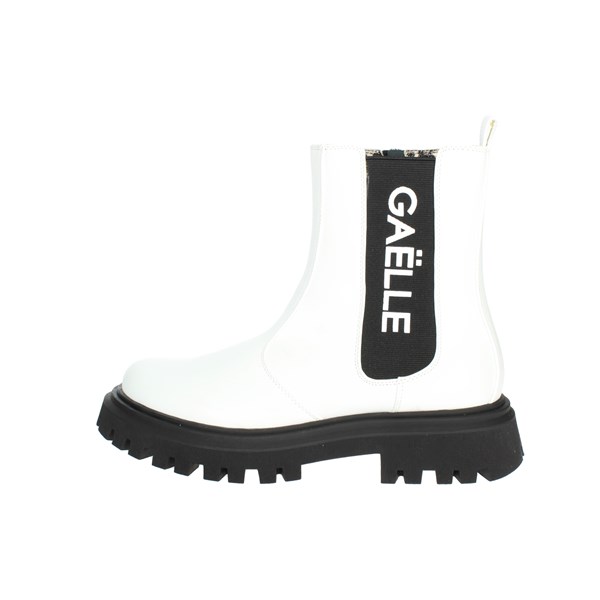 Gaelle Paris Shoes Ankle Boots White G-1710