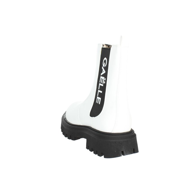 Gaelle Paris Shoes Ankle Boots White G-1710