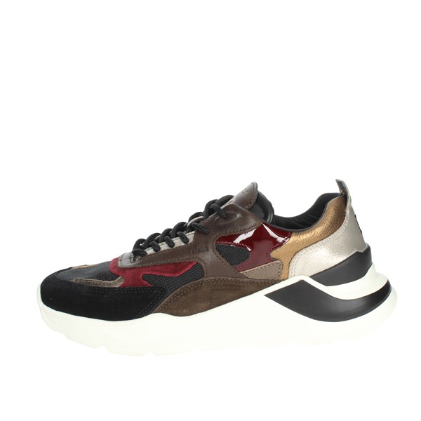 D.a.t.e. Shoes Sneakers Black/Burgundy W351-FG-DR-BK
