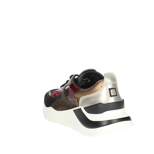 D.a.t.e. Shoes Sneakers Black/Burgundy W351-FG-DR-BK