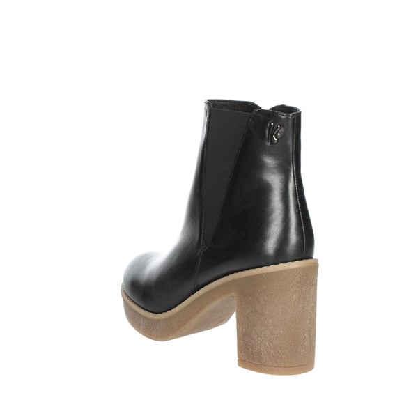 Keys Shoes Heeled Ankle Boots Black K-7390