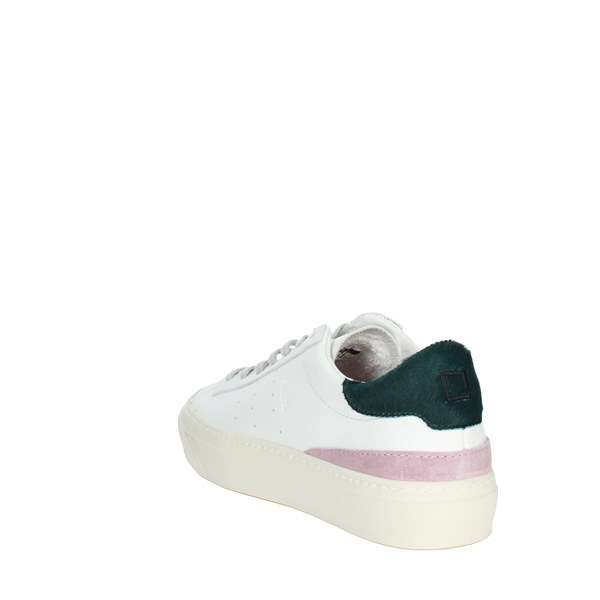 D.a.t.e. Shoes Sneakers White/Green W371-SO-LE-WG