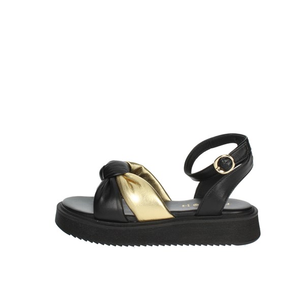 Florens Shoes Flat Sandals Black F3633