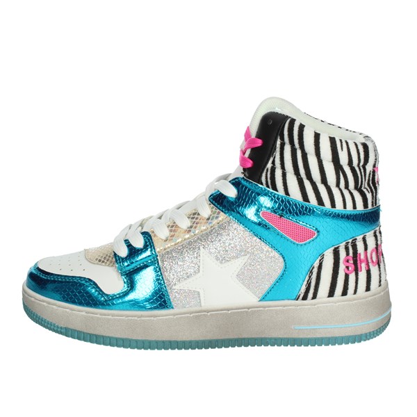 Shop Art Shoes Sneakers White/Light-blue SA80538