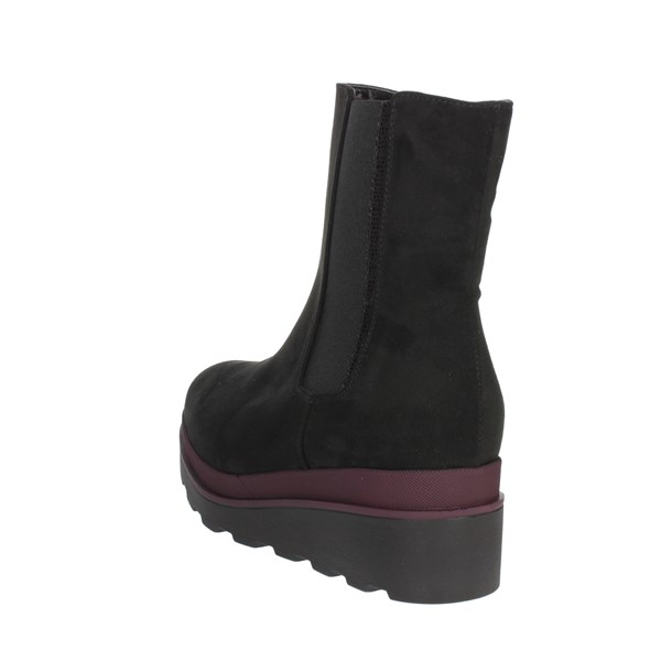 Cinzia Soft Shoes Wedge Ankle Boots Black/Burgundy MM874024CF