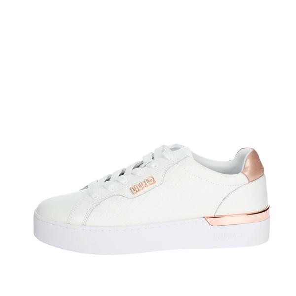Liu-jo Shoes Sneakers White/Light dusty pink SILVIA 70