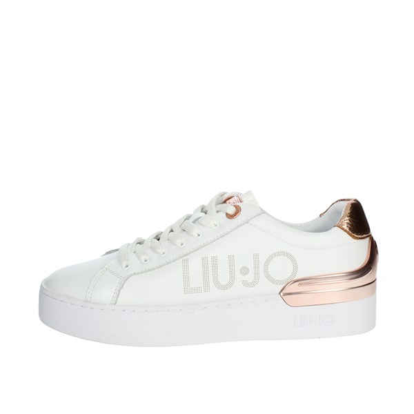 Liu-jo Shoes Sneakers White/Light dusty pink SILVIA 65