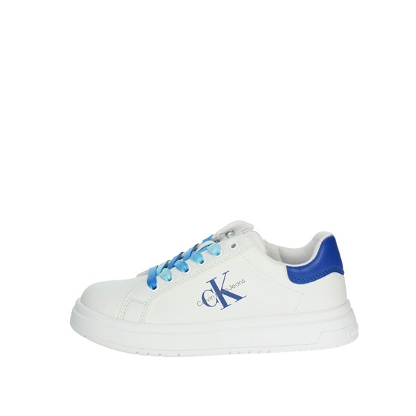 Calvin Klein Jeans Shoes Sneakers White/Light-blue V3X9-80556-1355