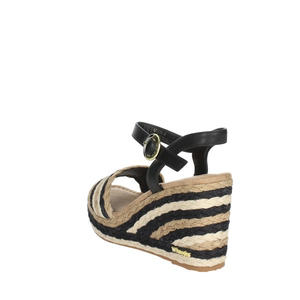 Wrangler Shoes Platform Sandals Black/Beige WL31530A