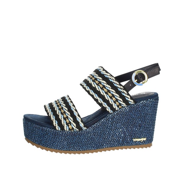 Wrangler Shoes Platform Sandals Blue WL31570A