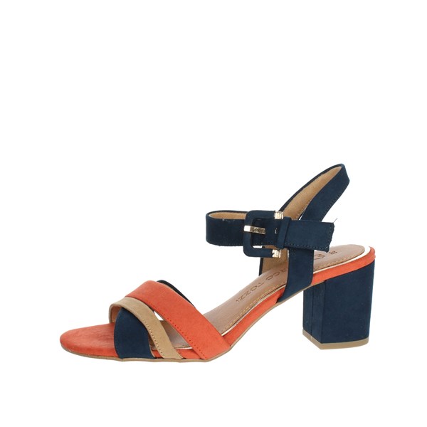 Marco Tozzi Shoes Heeled Sandals Blue/Orange 2-28323-20