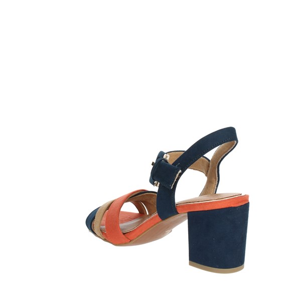 Marco Tozzi Shoes Heeled Sandals Blue/Orange 2-28323-20