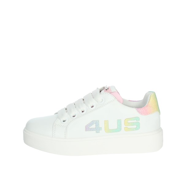 4us Paciotti Shoes Sneakers White/Pink 42341