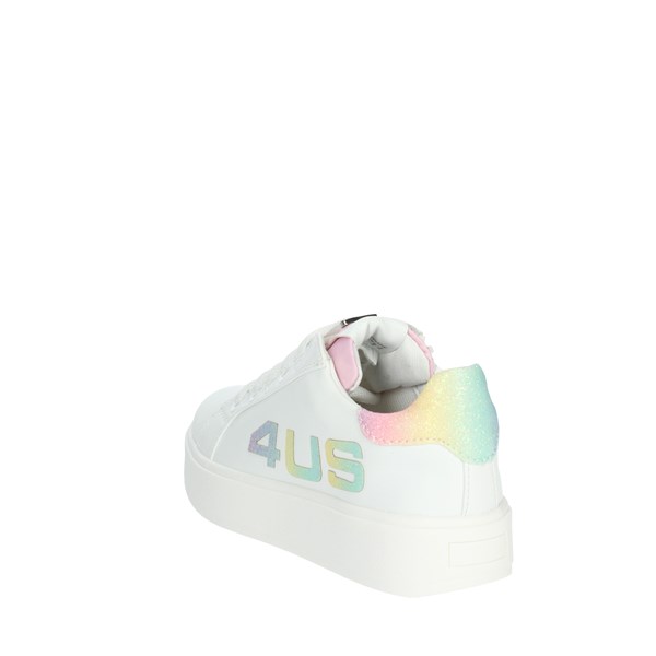 4us Paciotti Shoes Sneakers White/Pink 42341