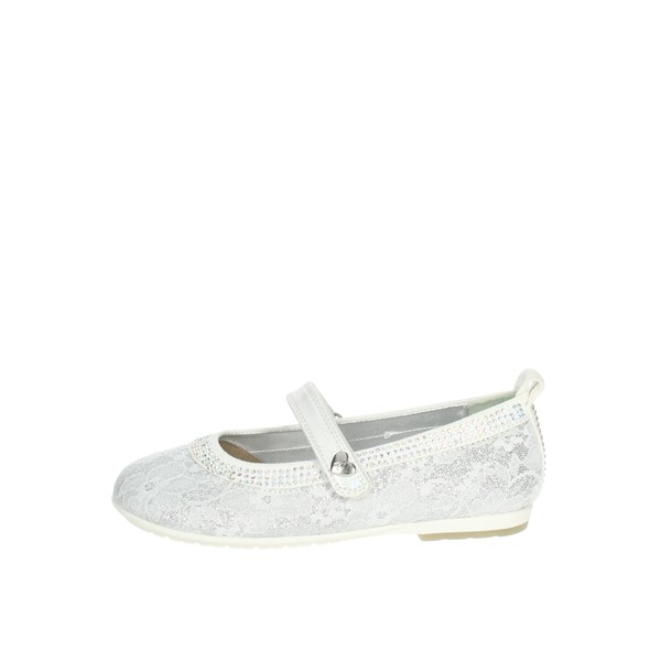 Asso Shoes Ballet Flats White/Silver AG-14502