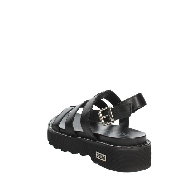 Cult Shoes Flat Sandals Black CLE104334