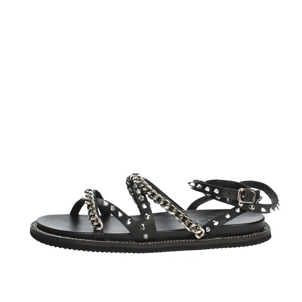 Cult Shoes Flat Sandals Black CLW388600