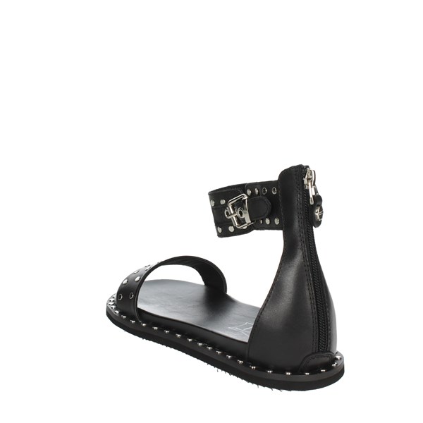 Cult Shoes Flat Sandals Black CLW388500