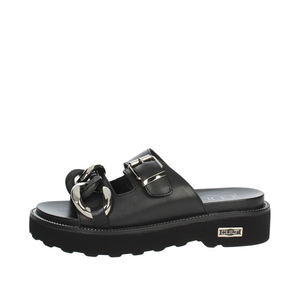 Cult Shoes Flat Slippers Black CLW343900