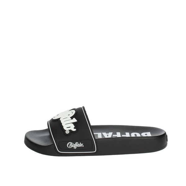 Buffalo Shoes Flat Slippers Black RANA