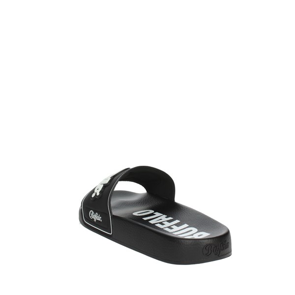 Buffalo Shoes Flat Slippers Black RANA