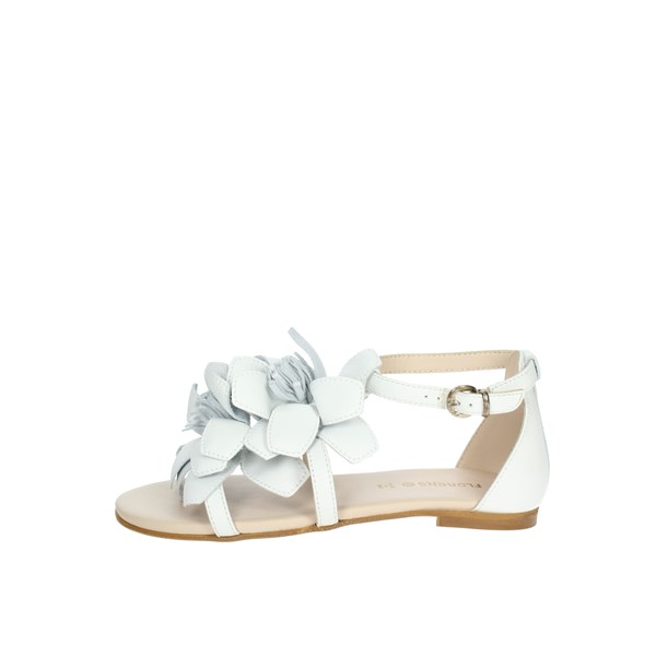 Florens Shoes Flat Sandals White F3424
