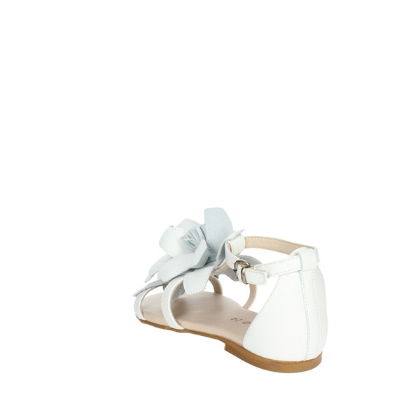 Florens Shoes Flat Sandals White F3424