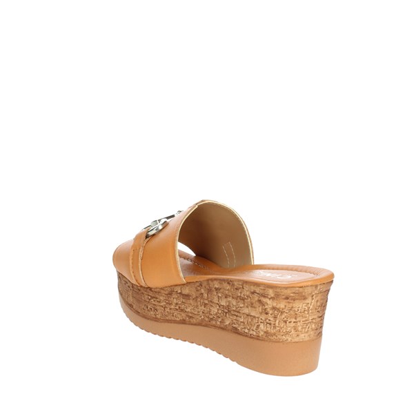 Cinzia Soft Shoes Platform Slippers Brown leather IAF53350