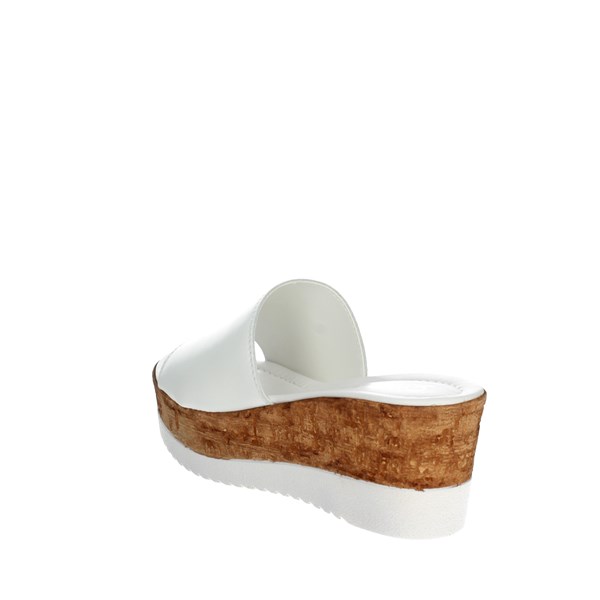 Cinzia Soft Shoes Heeled Slippers White IAF52331