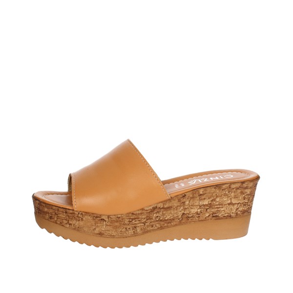 Cinzia Soft Shoes Heeled Slippers Brown leather IAF52331