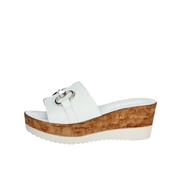 Cinzia Soft Shoes Platform Slippers White IAF53350