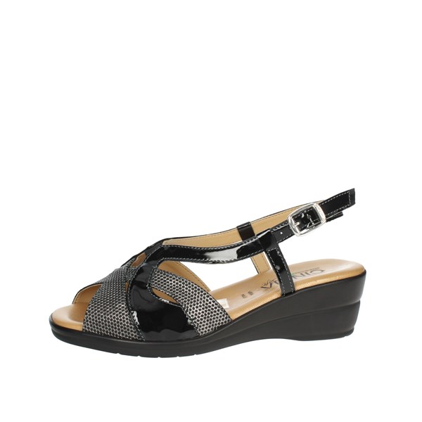 Cinzia Soft Shoes Platform Sandals Black IO173690VB