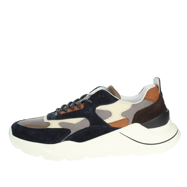 D.a.t.e. Shoes Sneakers Blue/Brown leather M371-FG-DR-MD