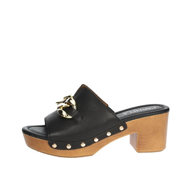 Carmela Shoes Heeled Slippers Black 160715