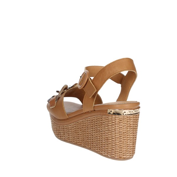 Carmela Shoes Platform Sandals Brown leather 160724
