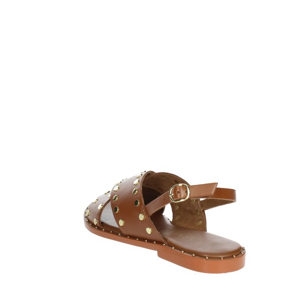 Carmela Shoes Flat Sandals Brown leather 160741
