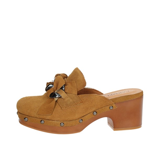 Carmela Shoes Sabot Brown leather 160469
