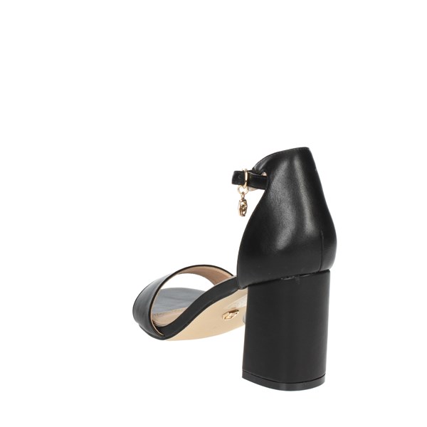 Gold & Gold Shoes Heeled Sandals Black GD811
