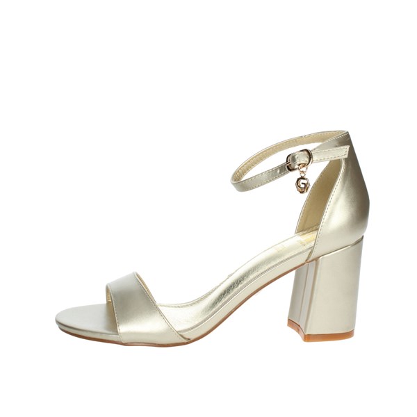 Gold & Gold Shoes Heeled Sandals Gold GD815