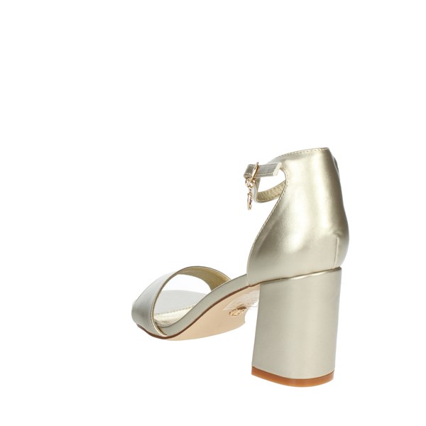 Gold & Gold Shoes Heeled Sandals Gold GD815