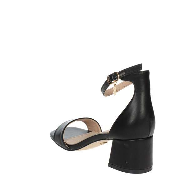 Gold & Gold Shoes Heeled Sandals Black GD812