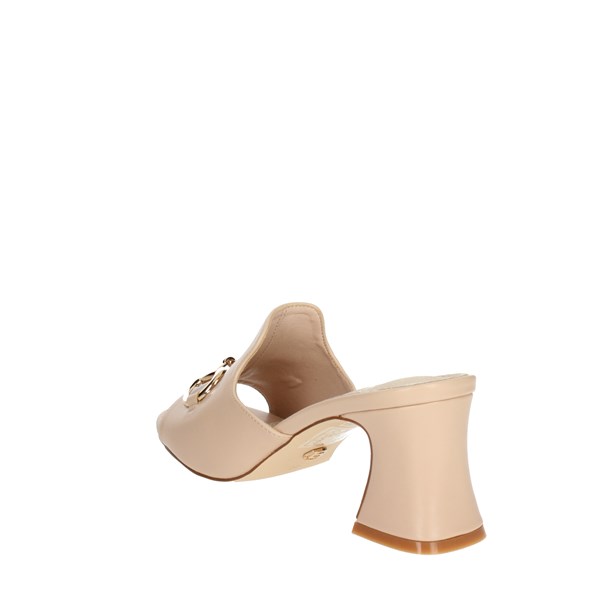 Gold & Gold Shoes Heeled Slippers Nude GD746