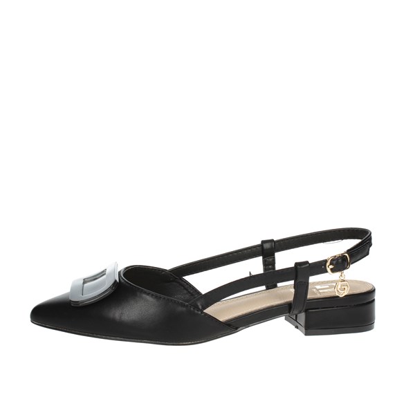 Gold & Gold Shoes Ballet Flats Black GP23-382